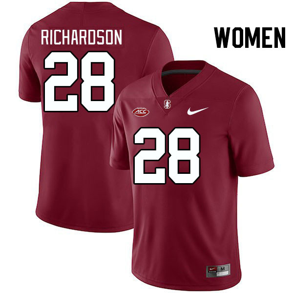 Women #28 Cam Richardson Stanford Cardinal 2024 ACC Conference College Football Jerseys Stitched-Car